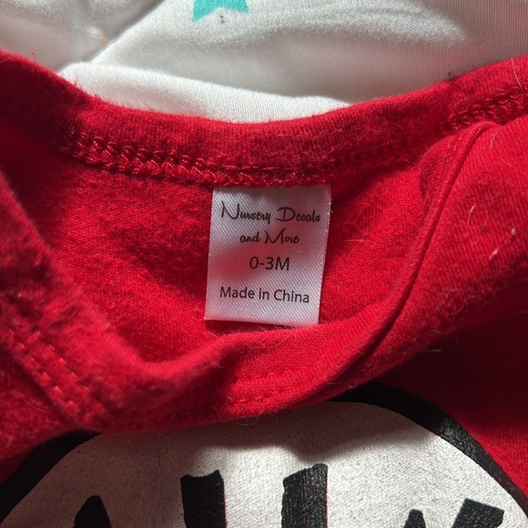 Twin 1 & 2 red onesies - Picture 2 of 2